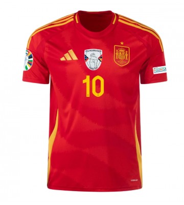 Spanien Dani Olmo #10 Hjemmebanetrøje EM 2024 Kortærmet